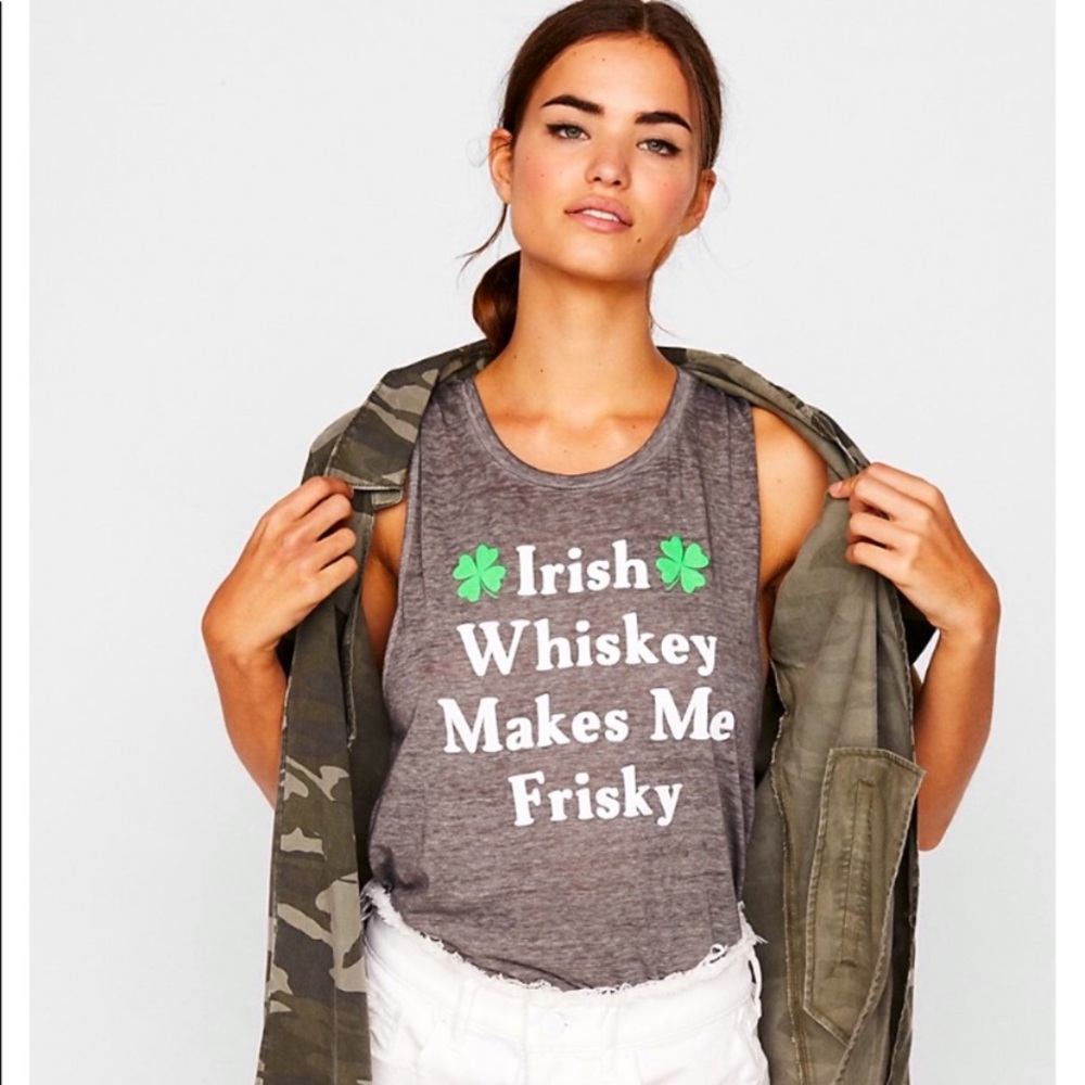🍀Express Irish whiskey tank, soft material. Size:M NWT